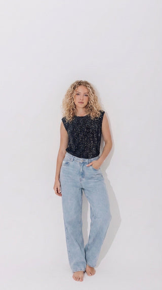 Sequin Top | Black