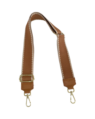 Bag Strap | Tan with Beige Border