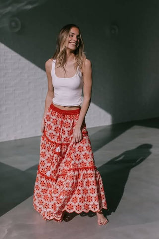 Montaigne Schiffli Maxi Skirt