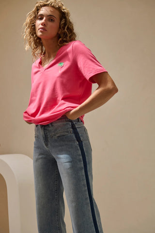 Victoria Tee | Palm Tree - Pink