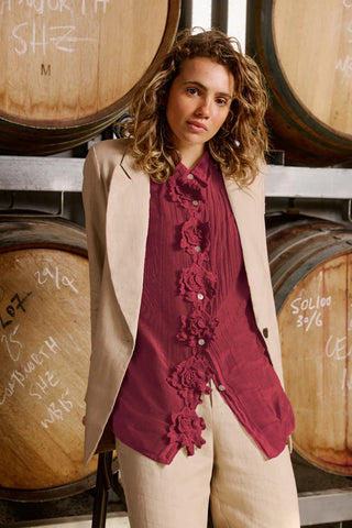 Daisy Shirt | Indian Red