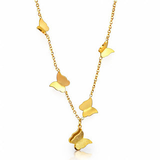 Butterflies Necklace | Gold