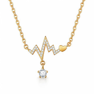 Beating Heart Necklace | Gold
