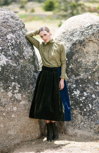 Bales Denim Skirt | Moss