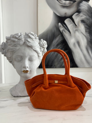 Storm Suede Handbag | Orange