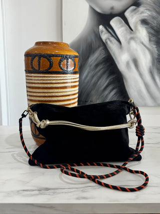 Frankie Suede Handbag | Black
