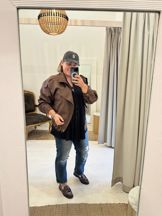 Rio Bomber | Espresso Suede