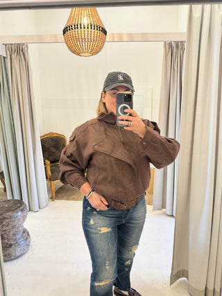 Rio Bomber | Espresso Suede