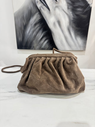 The Colette Suede Bag | Taupe
