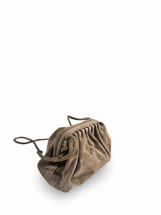 The Colette Suede Bag | Taupe