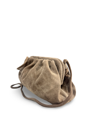The Colette Suede Bag | Taupe