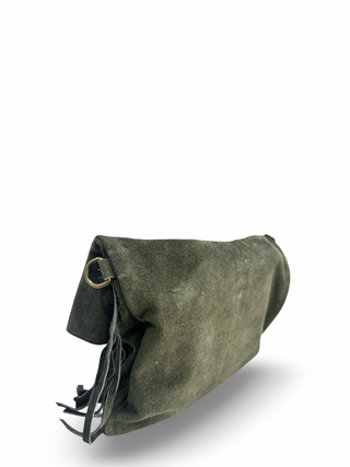The Woodstock Fringe Clutch | Olive