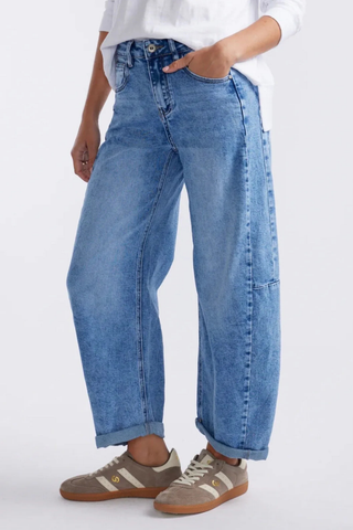 Idaho Barrel Jean | Mid Denim
