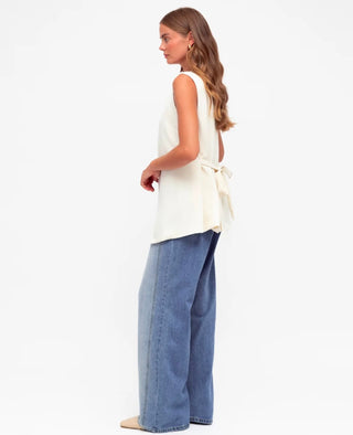 Flared Denim | Two Toned Blue