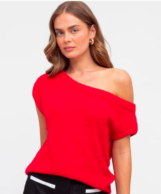 Off The Shoulder Tank Top | Red