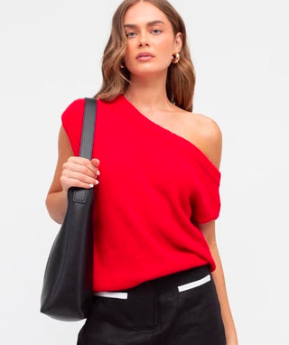 Off The Shoulder Tank Top | Red