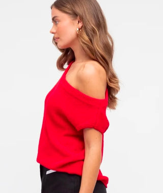 Off The Shoulder Tank Top | Red