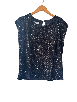 Sequin Top | Black