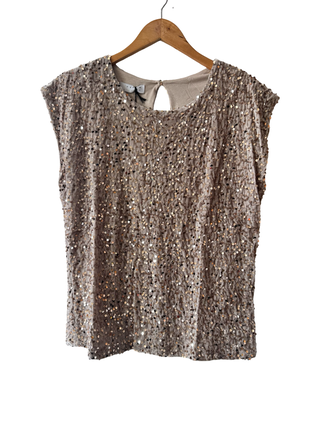 Sequin Top | Champagne