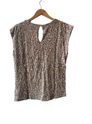 Sequin Top | Champagne