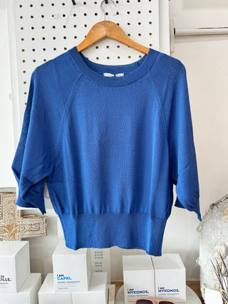 Crew neck Knit | Demin