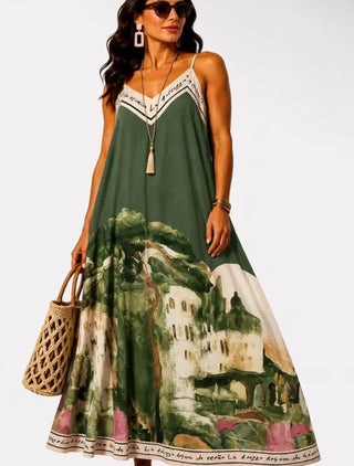 Positano Strappy Maxi Dress | Khaki PRE ORDER