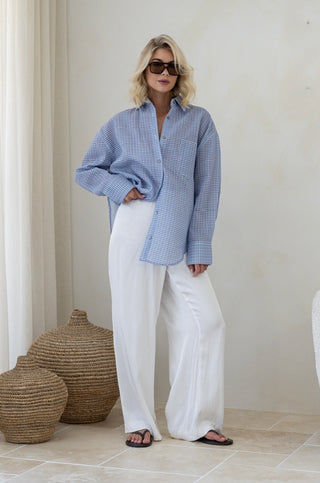 Boyfriend Shirt | Blue Check