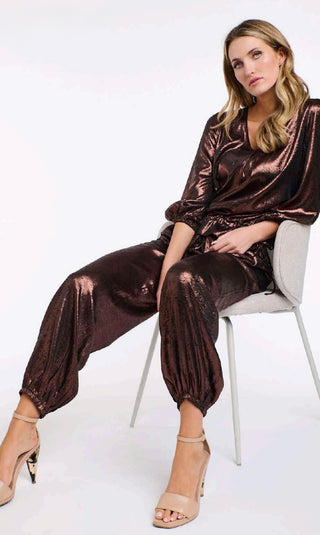 Leni Pant Metallic | Copper