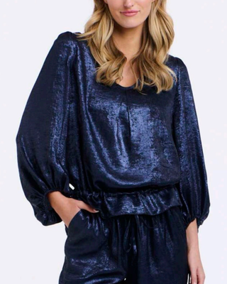 Sophia Blouse Metallic | Indigo