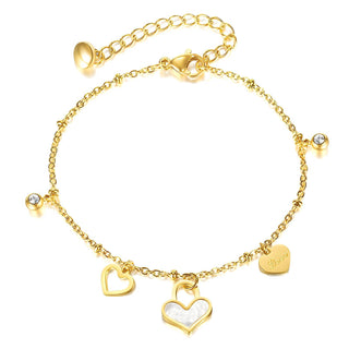 Hearts Bracelet | Gold