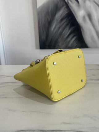 Allegra Locket Bucket Bag | Lemon Chiffon