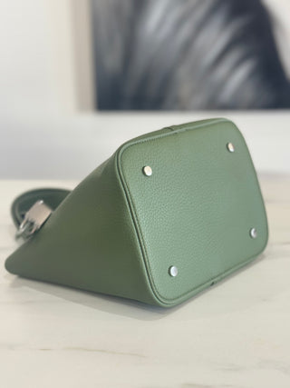 Allegra Locket Bucket Bag | Olive