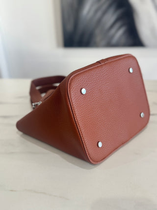 Allegra Locket Bucket Bag | Tan