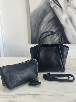 Celeste Heart Locket Bag | Black