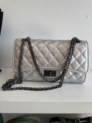 Koko Quilted Bag | Silver