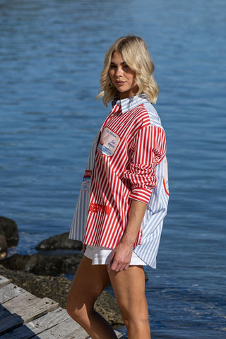 California Stripe Shirt | Red White Blue