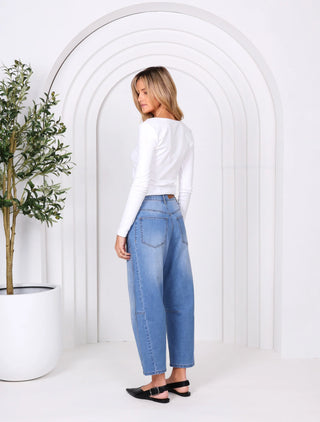 Leo Barrel Jeans | Light Blue