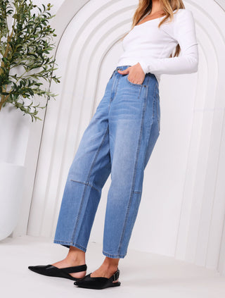 Leo Barrel Jeans | Light Blue