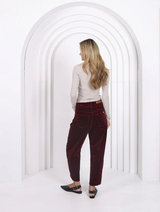 Toni Barrel Jeans Corduroy | Brunette