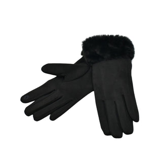 Faux Fur Gloves | Black