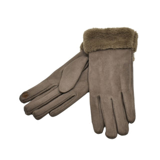 Faux Fur Gloves | Chocolate