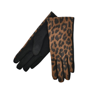 Luxe Leopard Gloves | Black Tan