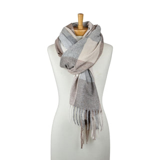 Checked Scarf | Taupe