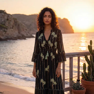 Lola Maxi Dress | Black Green
