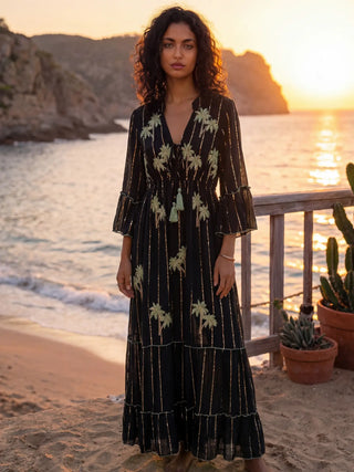 Lola Maxi Dress | Black Green