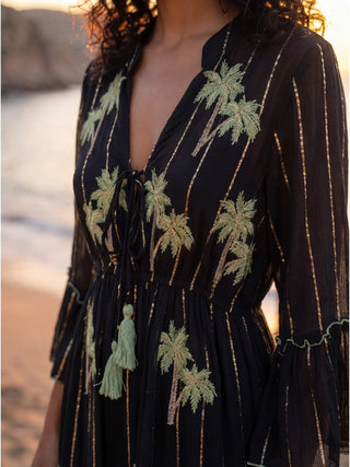 Lola Maxi Dress | Black Green