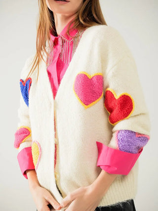 Heart Cardigan | Cream PRE ORDER