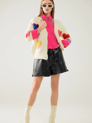 Heart Cardigan | Cream PRE ORDER