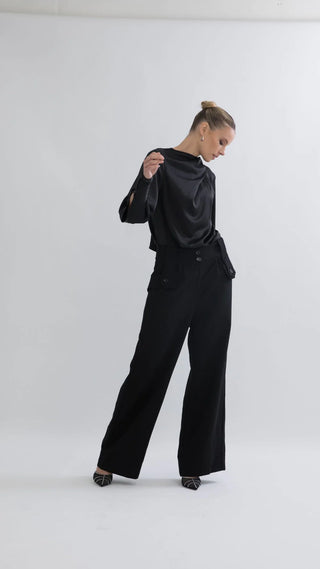 LEON RELAXED PANTS | BLACK