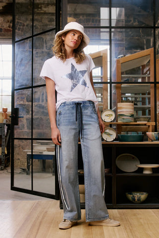 Glam Track Denim | Navy